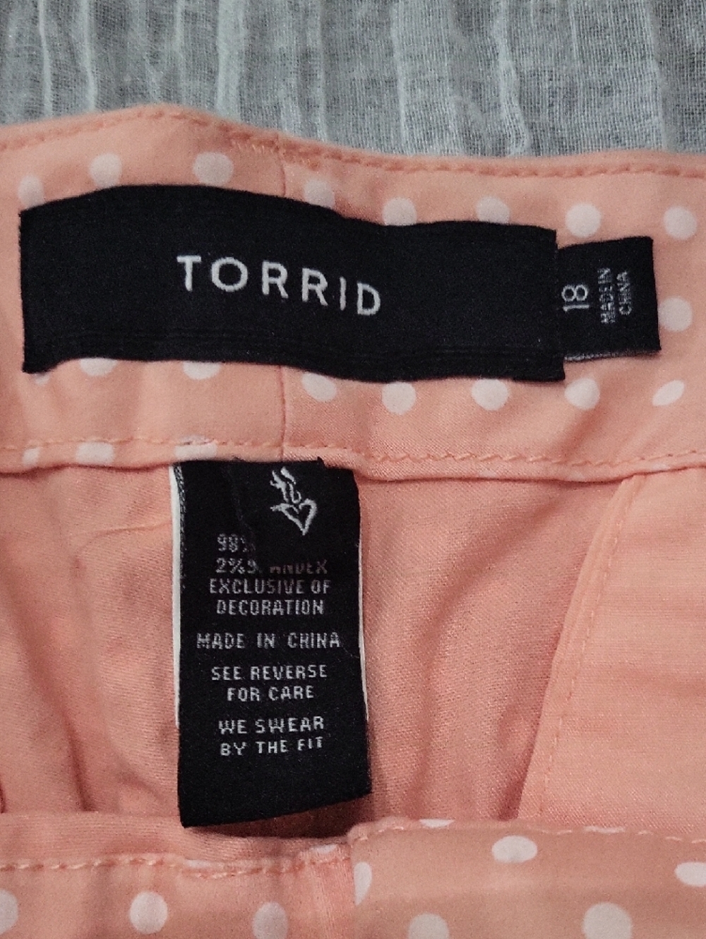 Torrid Size 16 Peach Pink Polka Dot Women's Shorts - Picture 2 of 10